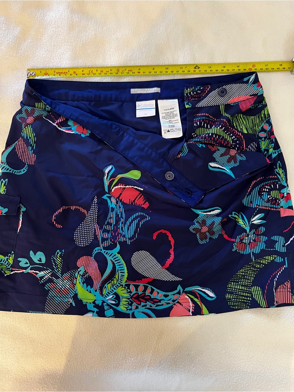 Columbia Navy Floral Mini Skort size 10